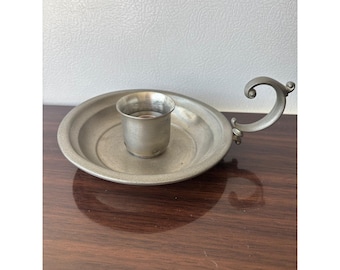 インターナショナルシルバー社製ピューター製キャンドルホルダー（フィンガーループ付き）277 36 USA