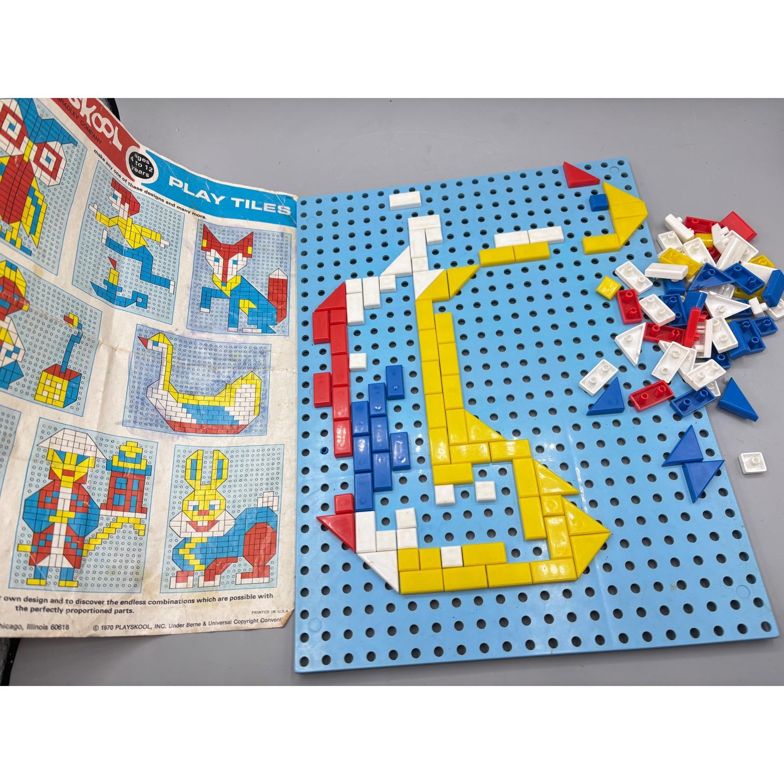 Vintage 1970 Playskool Play Tiles Set Toy Pegboard - Etsy