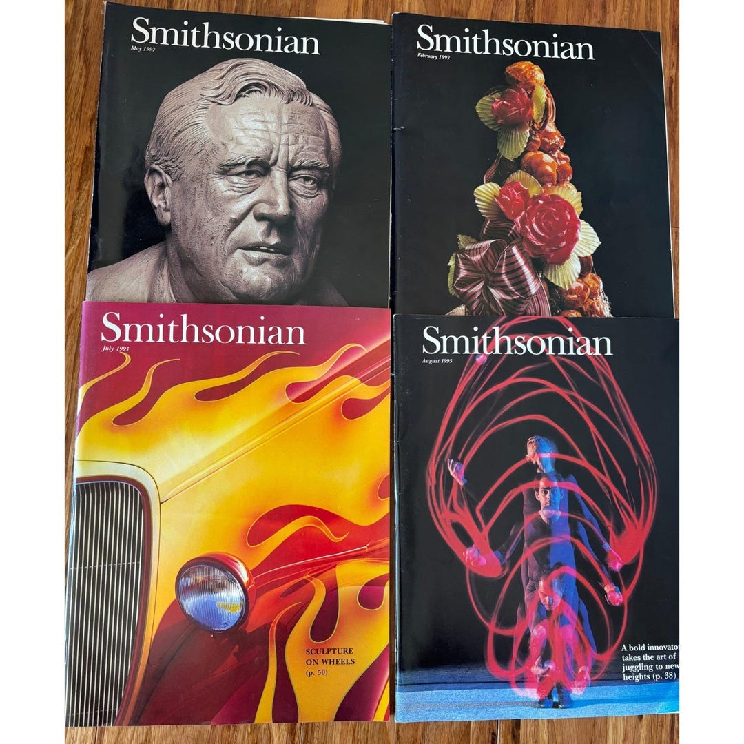 4 Pc Lot Smithsonian Magazine Collection 1995 1997 Issues Art History ...