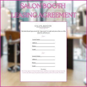 Salon Booth Lease Agreement PDF File