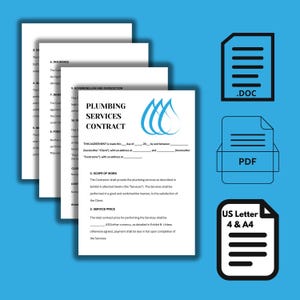 Modelo de contrato de serviços de encanamento | Profissional e personalizável | PDF | ARQUIVO |