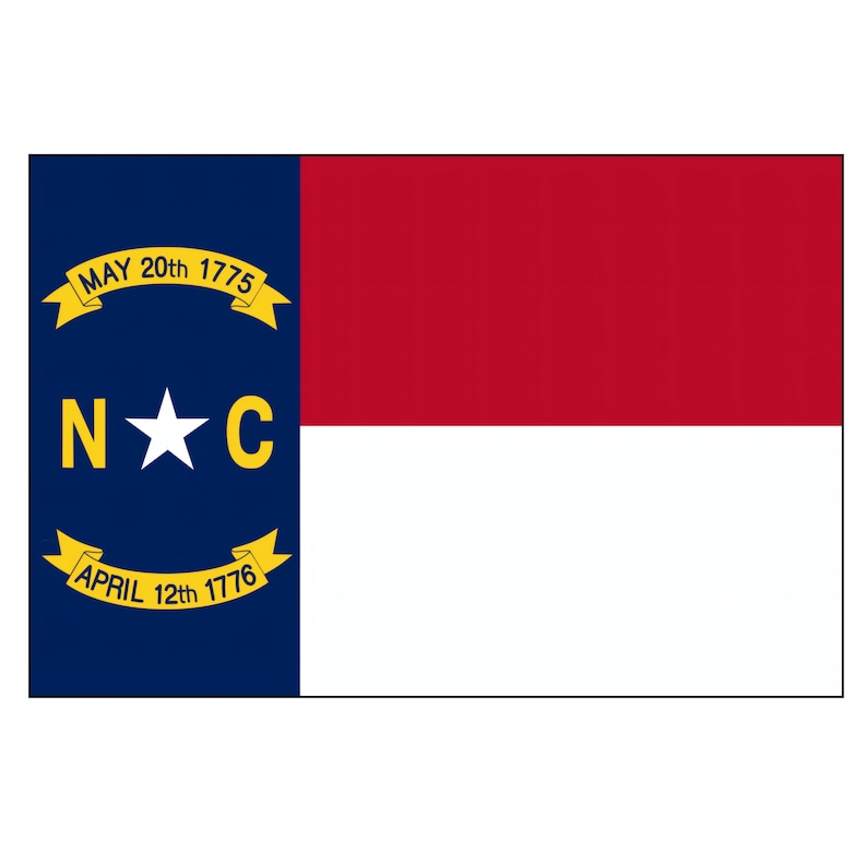 North Carolina Flag | SVG, PNG Files | Digital Download - Etsy