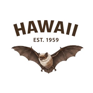 Hawaiian Hoary Bat | PNG Files | Digital Download