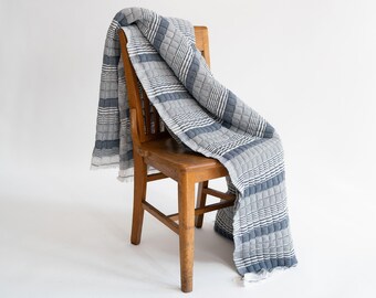 Blue Stripes Sujani Quilt