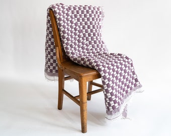 Purple Checkered Sujani Quilt