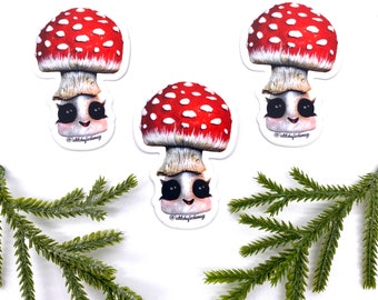 Happy Mushroom Magnet