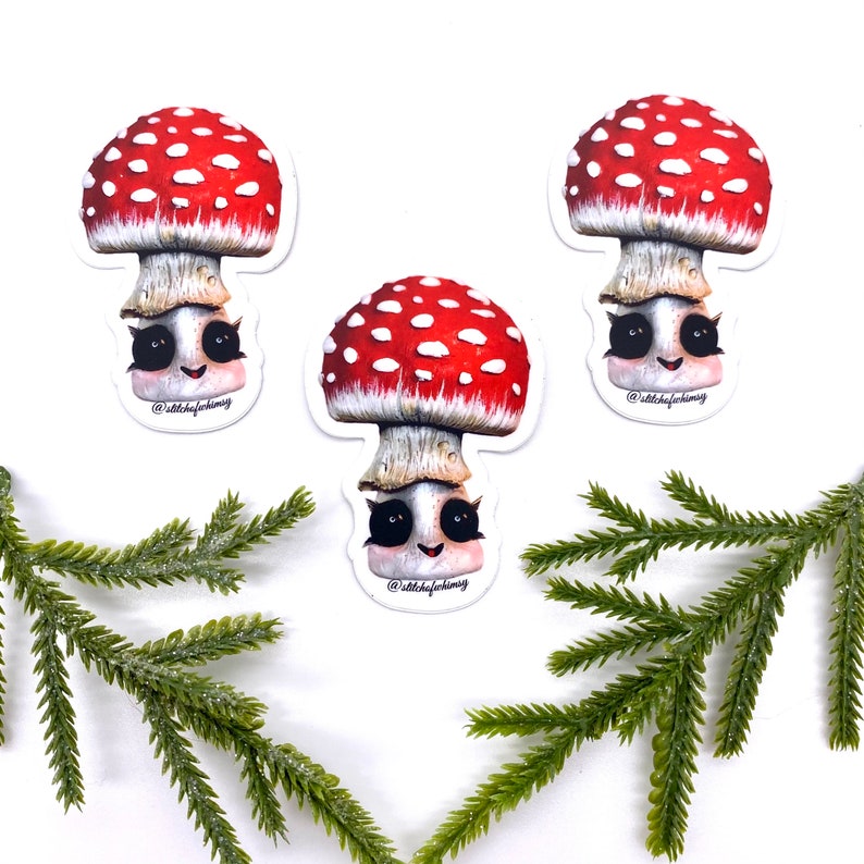Happy Mushroom Magnet image 1