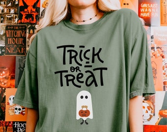 Süßes oder Saures Shirt, Halloween-Geist-Shirt, gruselige Saison Shirt, Halloween-Party, Geschenk für Halloween, Unisex Halloween Shirt