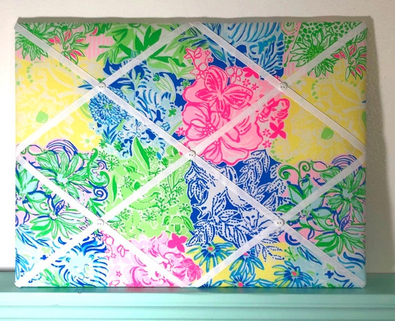 New Memo Board Made With Lilly Pulitzer Multi Cheek To Cheek Etsy
