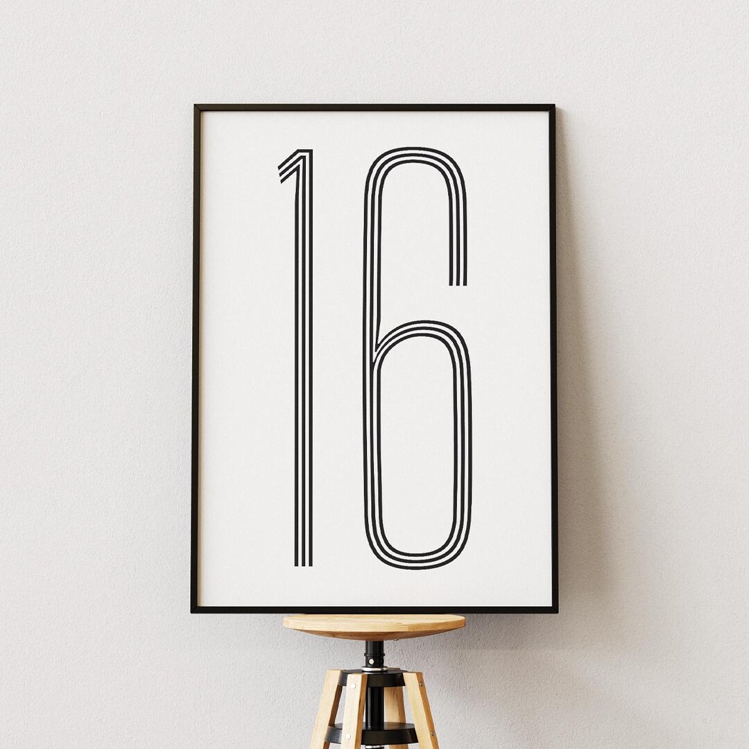 Custom Number Sign | Personalized Number Poster | House Address Sign ...