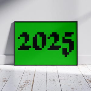 Arte mural personalizado de Minecraft, póster de número de píxel, impresión estilo Minecraft, decoración de Minecraft, obra de arte de Minecraft, impresión para habitación de gamer, arte mural