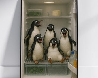 Funnyy - Beauty case da viaggio con simpatici pinguini a