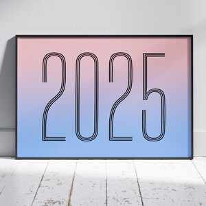 Arte personalizado con año, impresión con año, impresión con número, fecha personalizada, arte de pared grande, arte imprimible, fecha personalizada, arte de pared, decoración del hogar, impresión con edad