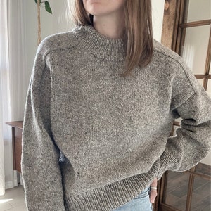 Knitting Pattern - Knit Sweater, Classic Knitting Pattern, Oversized Sweater Pattern, Saddle Shoulder Sweater - The Lakes Pullover