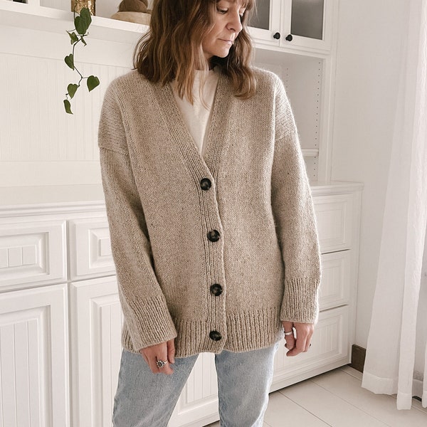 Strickmuster – Strickpullover-Cardigan, klassisches Strickmuster, Strick-Cardigan-Muster – Field Day Jacke