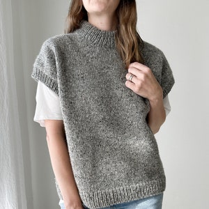 Knitting Pattern - Knit Sweater Slipover, Classic Knitting Pattern, Oversized Sweater Pattern - The Highland Slipover