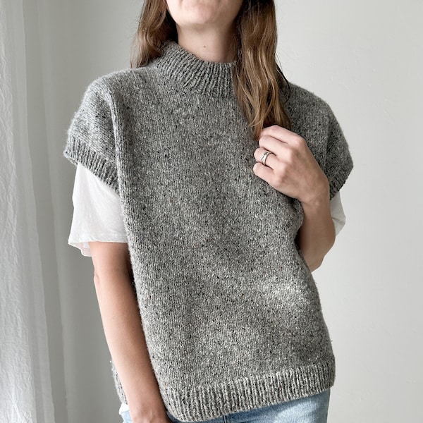 Knitting Pattern - Knit Sweater Slipover, Classic Knitting Pattern, Oversized Sweater Pattern - The Highland Slipover