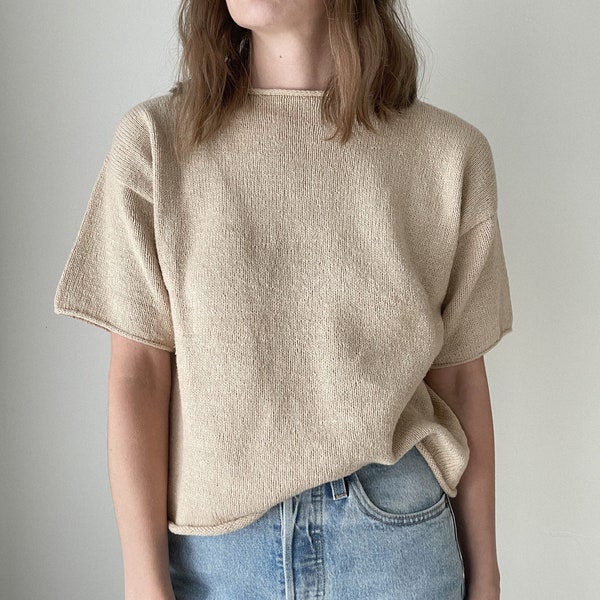 Patrón de tejido: camiseta de punto, patrón de tejido fácil, patrón de camiseta de punto: The Harvest Tee