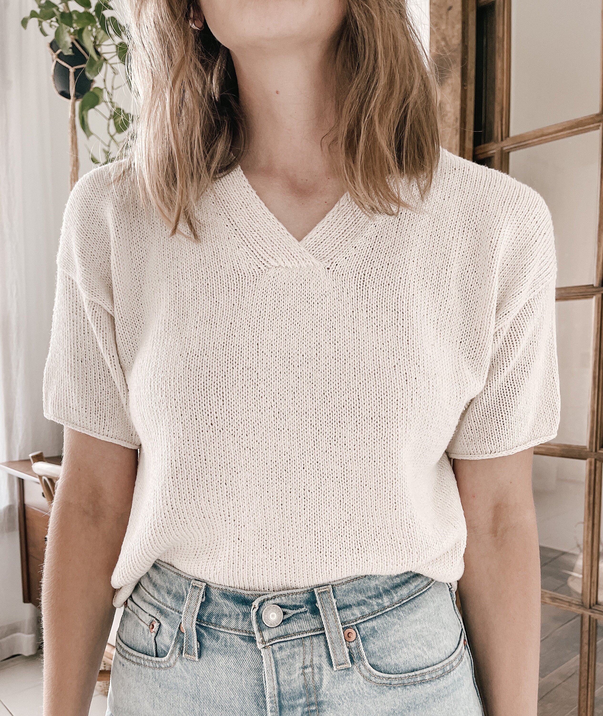 トップス NKNIT paper mix pattern knit T-shirt paper mix pattern knit T-shirt mini | NKNIT
