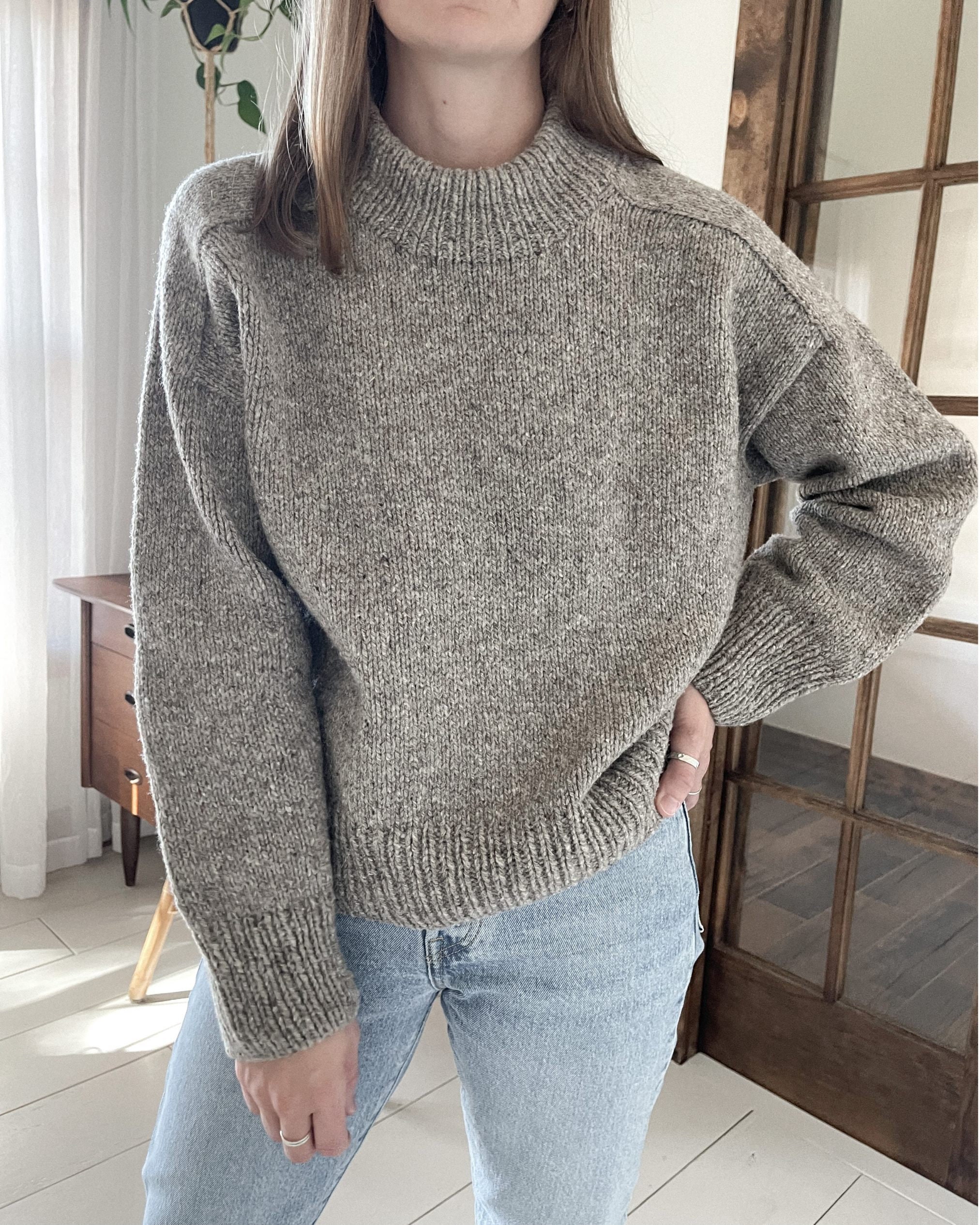 Knitting Pattern - Knit Sweater, Classic Knitting Pattern