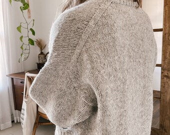 Knitting Pattern - Knit Shirt Jacket Cardigan, Classic