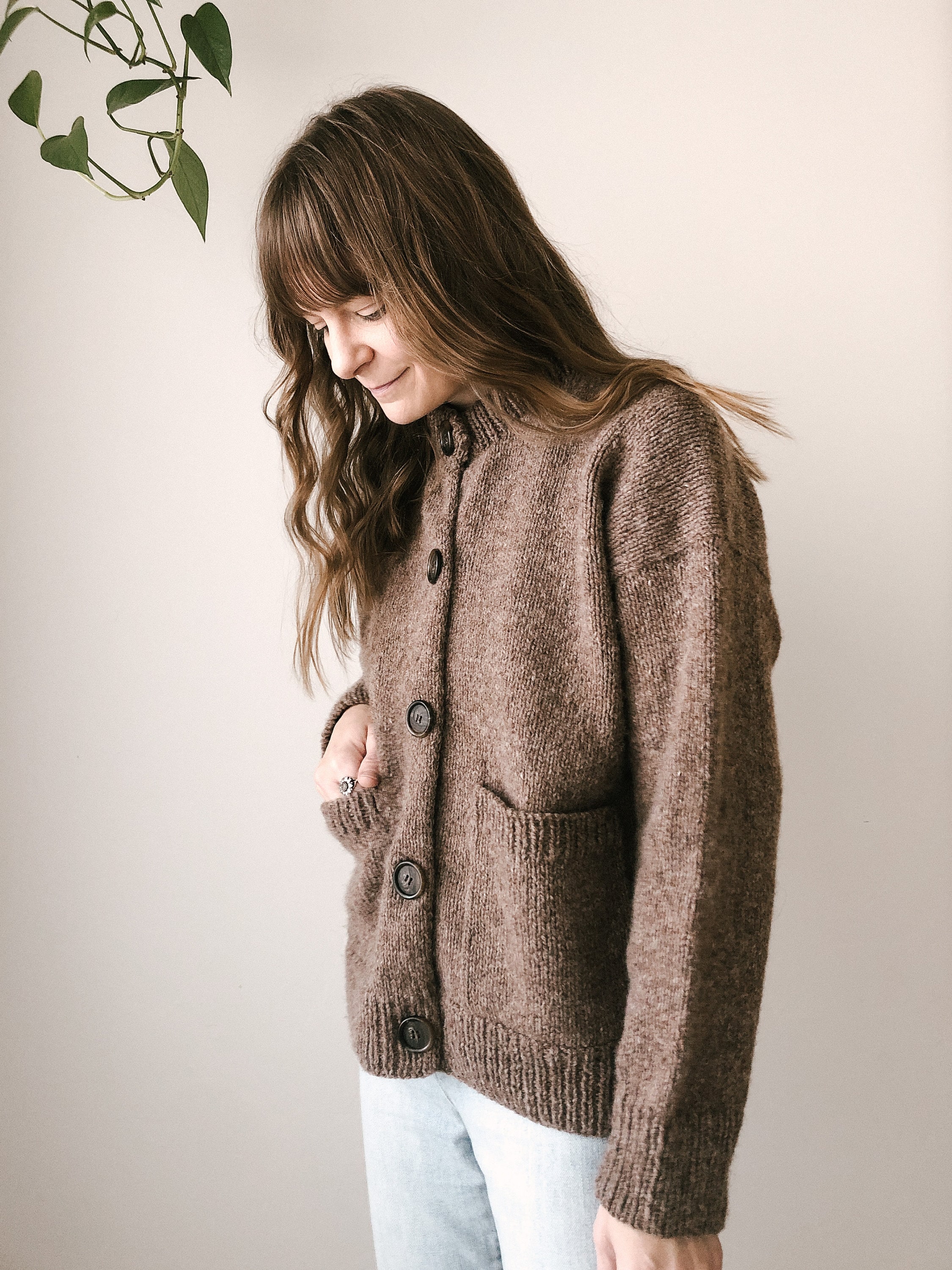 Knitting Pattern Knit Sweater Cardigan Classic Knitting Etsy