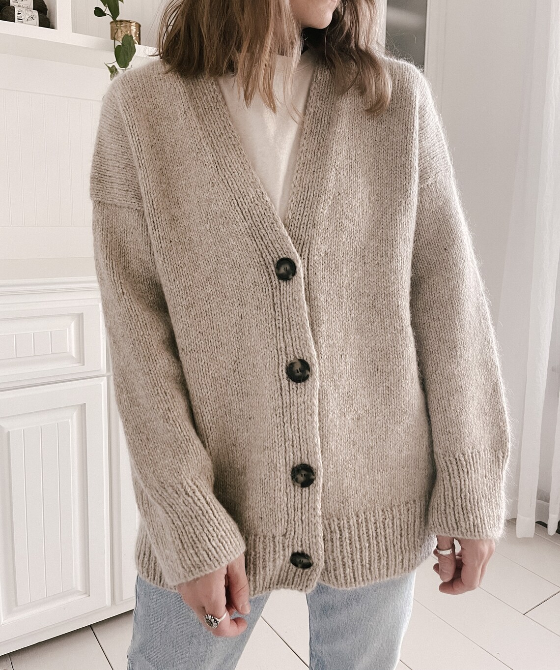 Knitting Pattern Knit Sweater Cardigan Classic Knitting Etsy