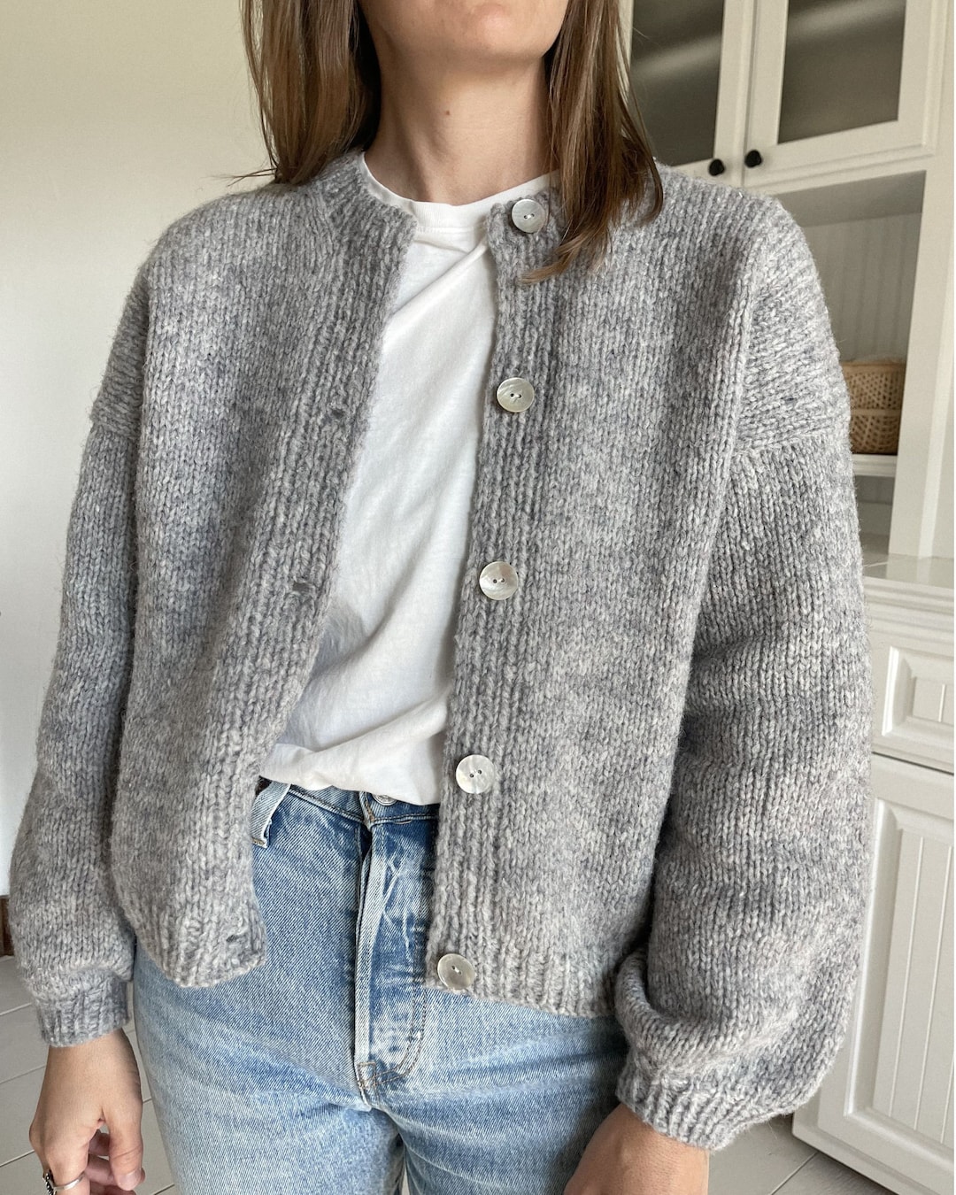 Knitting Pattern - Knit Cardigan, Classic Knitting Pattern
