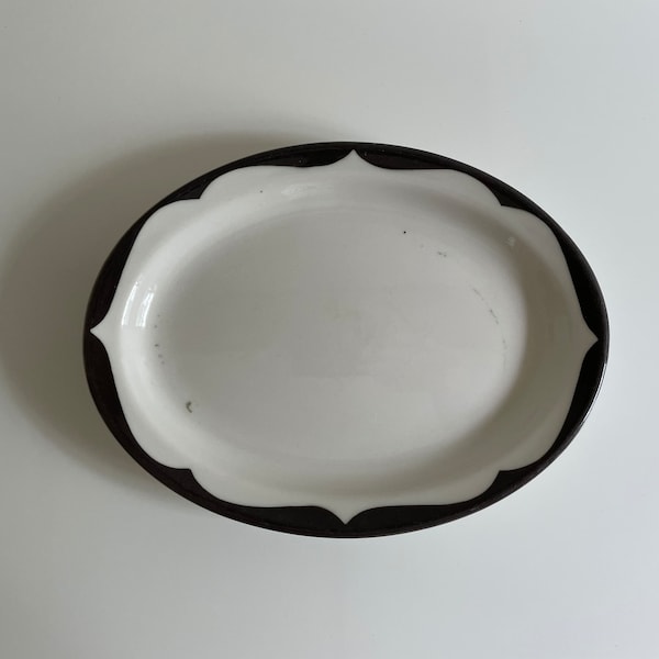 Art Deco restaurant ware oval dish