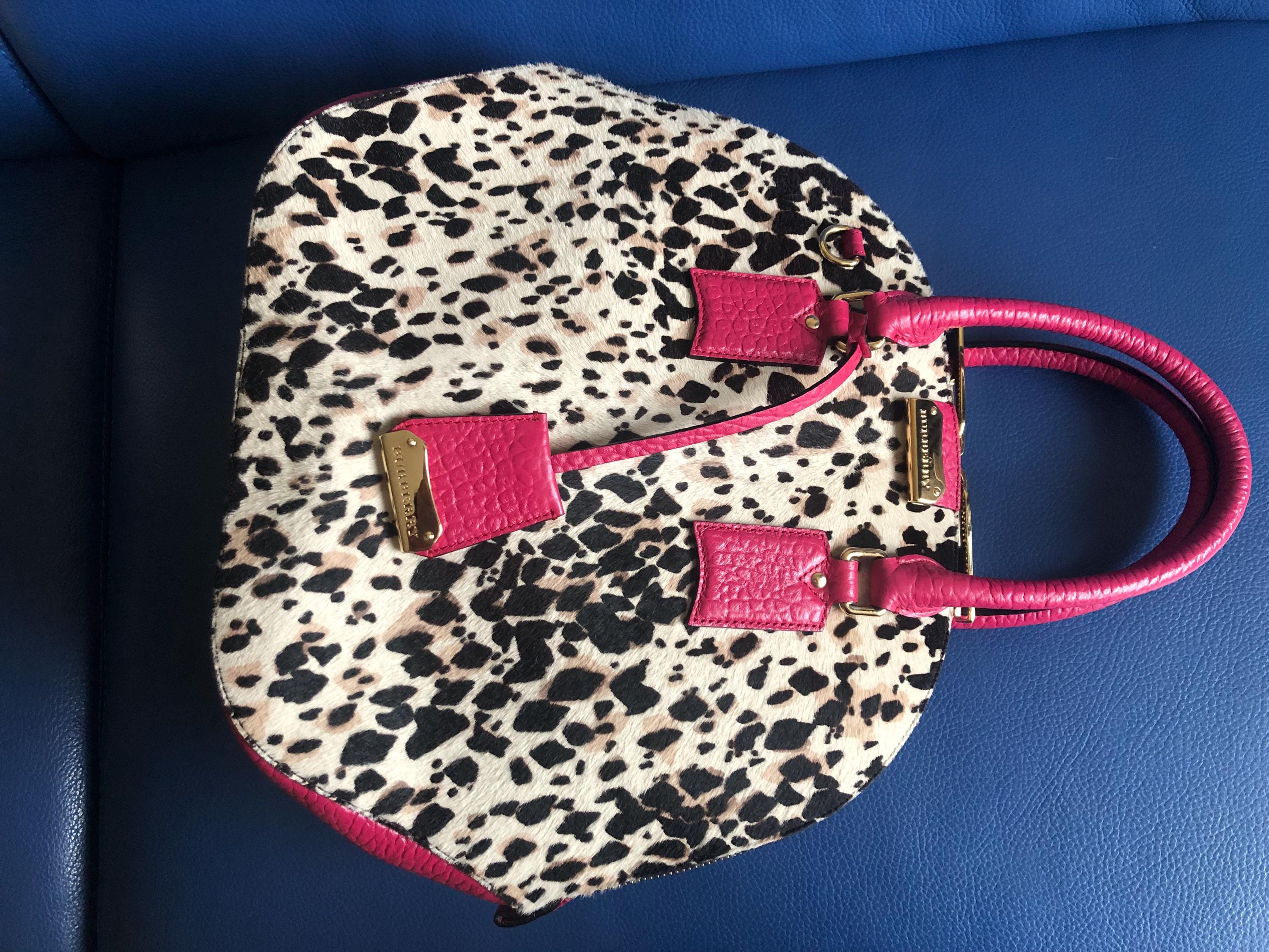 バーバリー アニマルプリント レザー ショルダーバッグ/ハンドバッグ