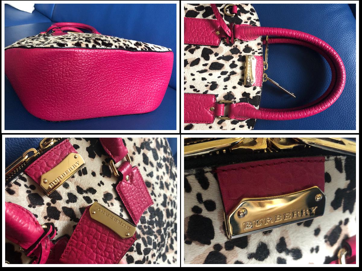 バーバリー アニマルプリント レザー ショルダーバッグ/ハンドバッグ