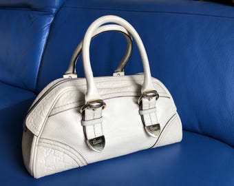 Gucci läderväska med GG-monogram / axelväska