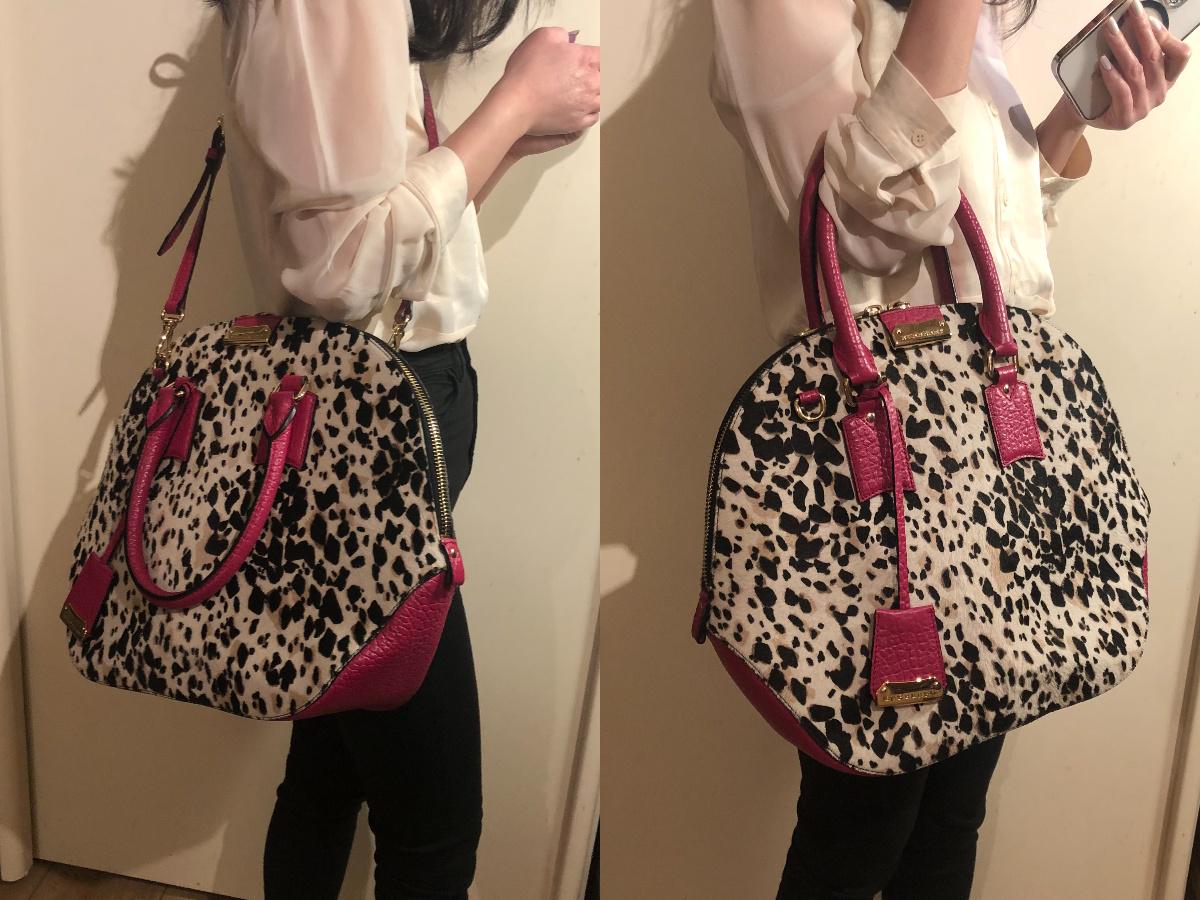 ✨BURBERRY アニマルプリントショルダーバッグ✨ バーバリー アニマルプリント レザー ショルダーバッグ/ハンドバッグ