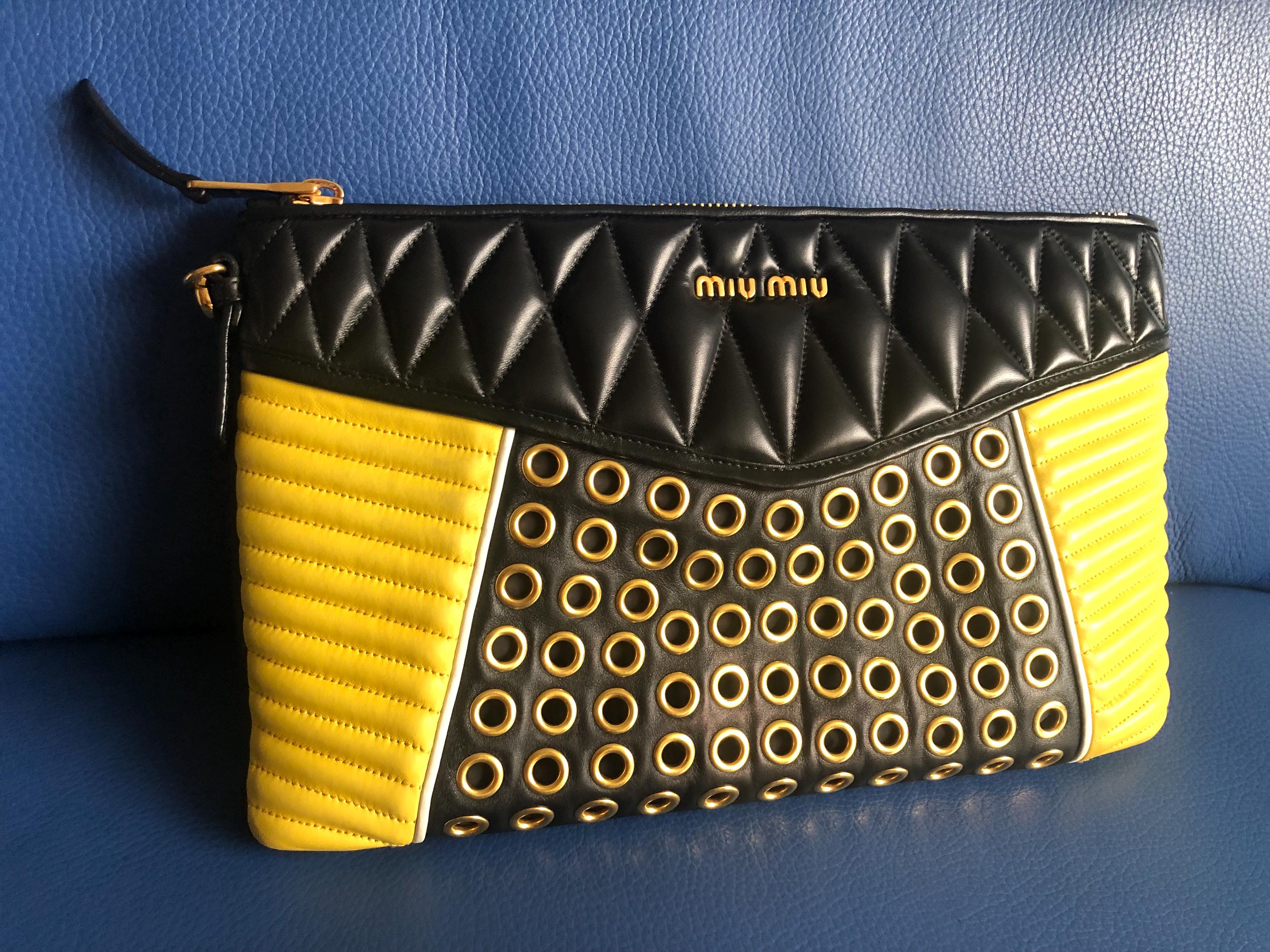 Limited Edition Miu Miu Clutch Bag in Lamb Leather - Etsy