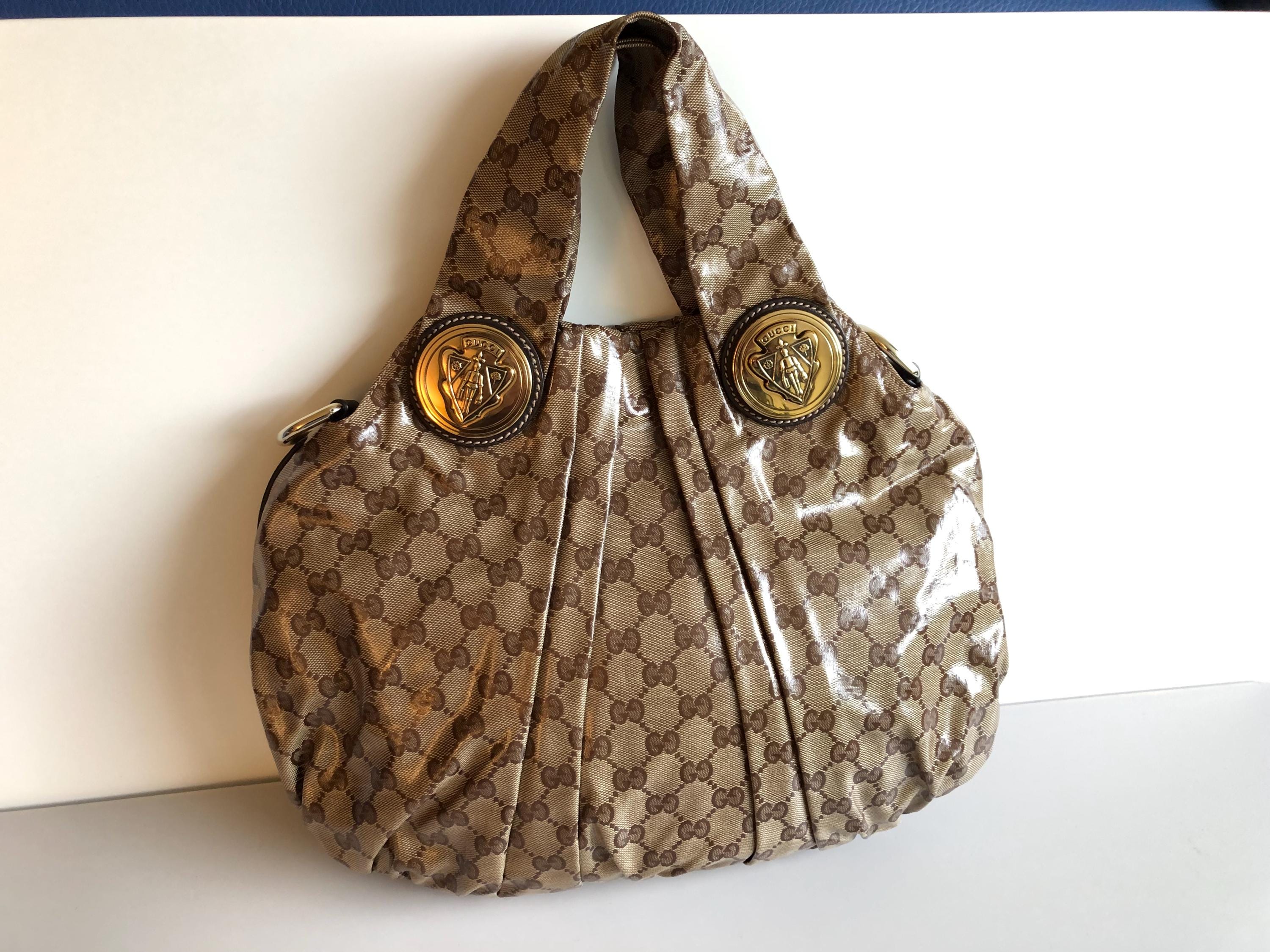 Gucci Hobo Bag Glossy GG Crystal Coated Monogram Canvas - Etsy