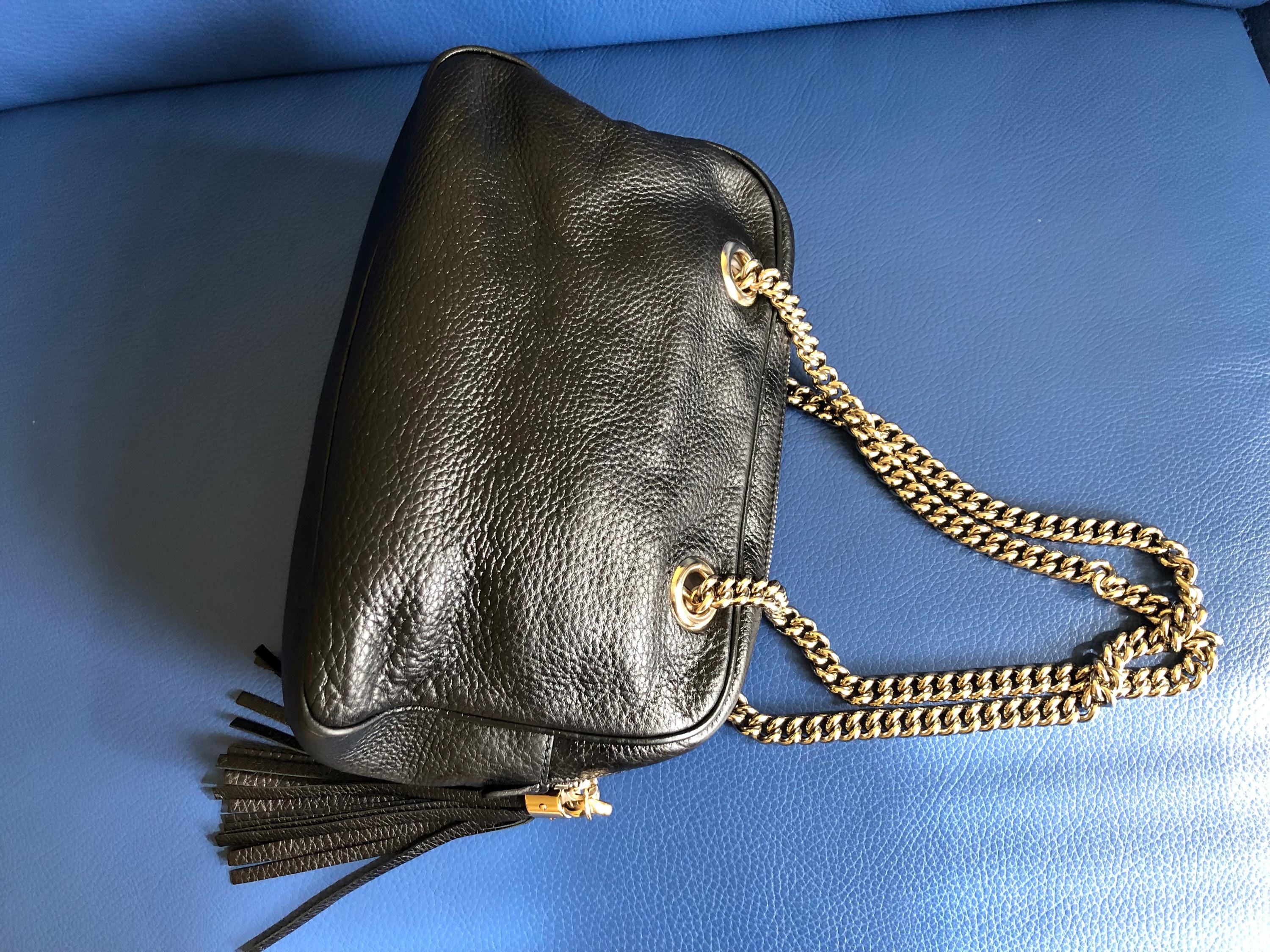 Gucci Soho Double Chain Leather Shoulder Bag - Etsy