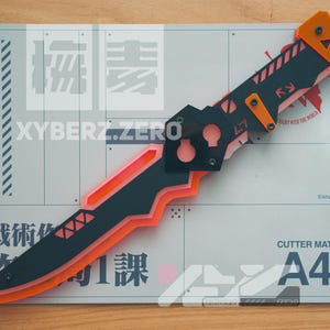 PROGRESIVE MES EV-01 Cyberpunk ver. evangelion geïnspireerd futuristisch mes dolk tanto zwaard mes speelgoed wapen accessoires