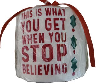 Christmas gift, Santa gift, toilet paper funny,  gift under 10, toilet paper, Funny toilet paper
