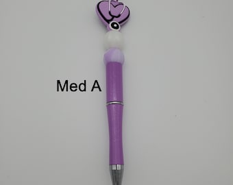 Nurse Gift, Beaded Pen, cute fun gift for a friend, Extra Refill Included, Nurse beaded pen, medical pen gift