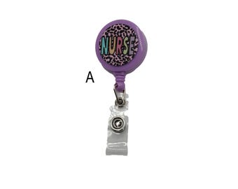 badge reel, decorated id holder, id holder