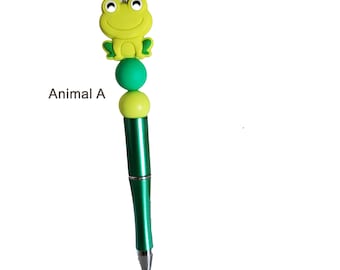Animal Beaded Pen: Fun Desk Accessory, Extra Refill