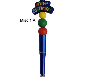 Beaded Pen, cute gift for a friend, Extra Refill Included, crochet pens, miscellaneous pens