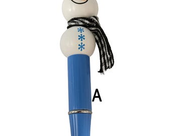 Winter Beaded Pen: Fun Desk Accessory, Extra Refill