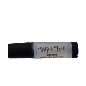 Restful Night Essential Oil Roller: Lavender, Cedarwood, Chamomile