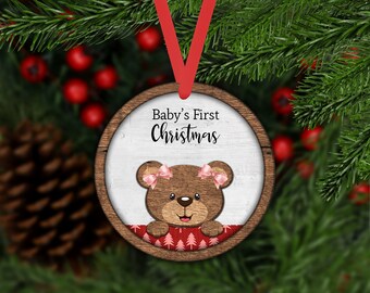Baby's first Christmas ornament, first Christmas decor, baby ornament, baby girl ornament, new baby ornament, Christmas tree ornament