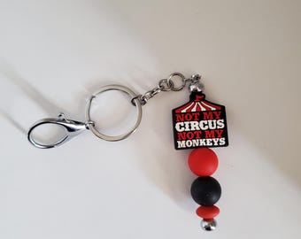 Beaded key ring, beaded zipper pull