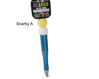 Snarky Beaded Pen, fun gift for coworker