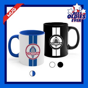 Shelby Ac Cobra Roadster Logo Coffee Mug, 65-66 Convertible Ceramic Tea Cup, Cobra Snake Ceramic Travel Mug, Christmas Gift