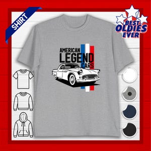 55-56 Ford Thunderbird Tshirt, T-bird Convertible Shirt, Ford Sweatshirt, 1956 Thunderbird Hoodie, Enthusiast Tee, Christmas Gifts
