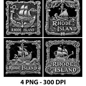 Rhode Island State Laser Engraving File Rhode Island Slate Engrave PNG Design Digital Download Grayscale Model Wood Pattern Print Image Gift